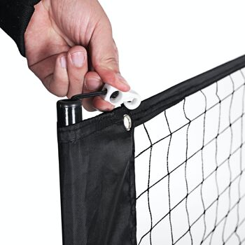 In hoogte verstelbaar badmintonnet met standaard 6