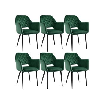 Set van 6 eetkamerstoelen met armleuningen 1