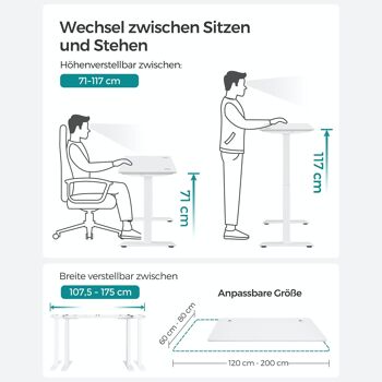 In hoogte verstelbaar bureau met dubbele motor 4