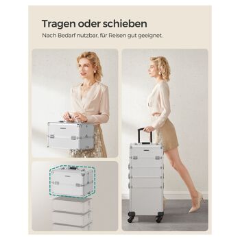 Trolley voor cosmeticakoffers 4-in-1 ontwerp 7