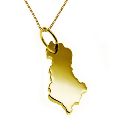 Collar 50cm + Colgante Albania en oro amarillo 585