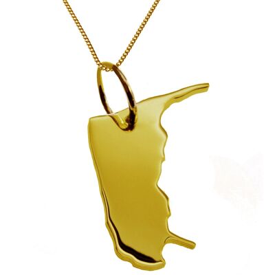 Collier 50cm + pendentif Amrum en or jaune 585
