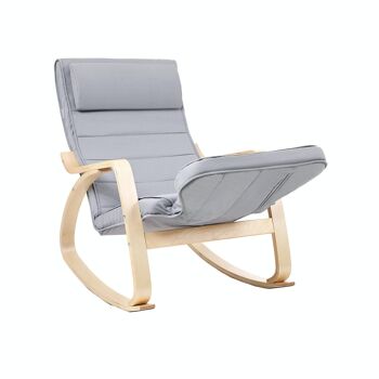 Relaxfauteuil met voetsteun Lichtgrijs 7