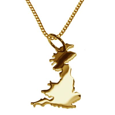50cm necklace + England pendant in 585 yellow gold