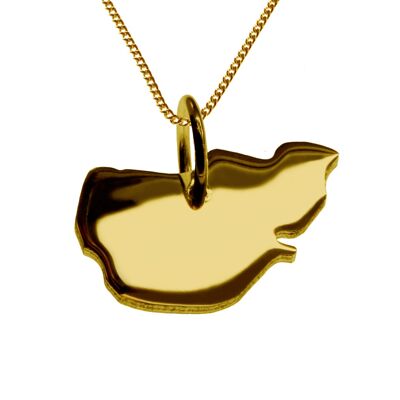 50cm necklace + Pellworm pendant in 585 yellow gold