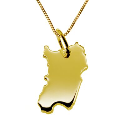 Collana 50cm + ciondolo Sardegna in oro giallo 585