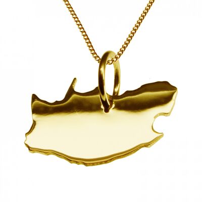 50cm necklace + South Africa pendant in 585 yellow gold