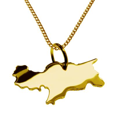 50cm Halskette + Südtirol Anhänger in 585 Gelbgold