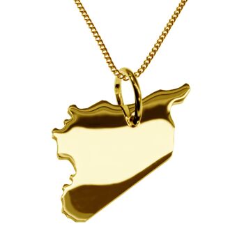 Collier 50cm + pendentif Syrie en or jaune 585