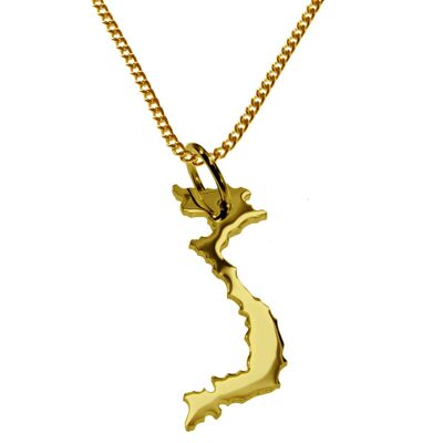 50cm necklace + Vietnam pendant in 585 yellow gold