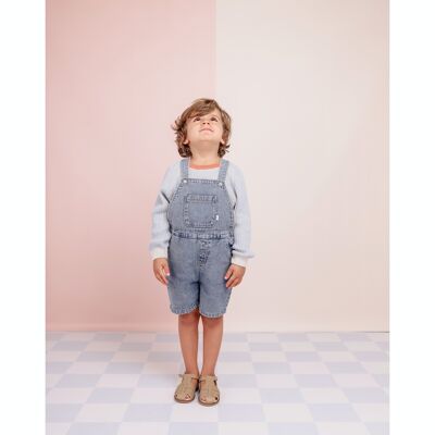 Copper denim overalls