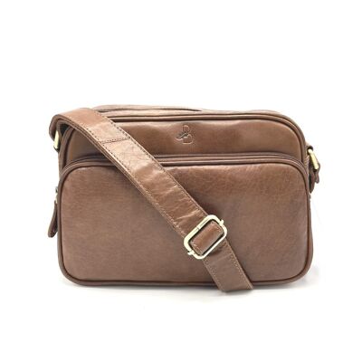 Brand Basile, Genuine Leather Crossbody Bag, for men, art. BA3540TI.392