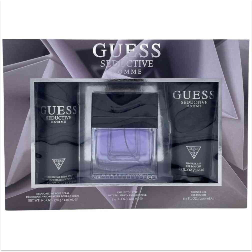 Guess - Seductive Homme - Set for Men - Deodorant 226ml + Eau de Toilette 100ml + Shower Gel 200ml