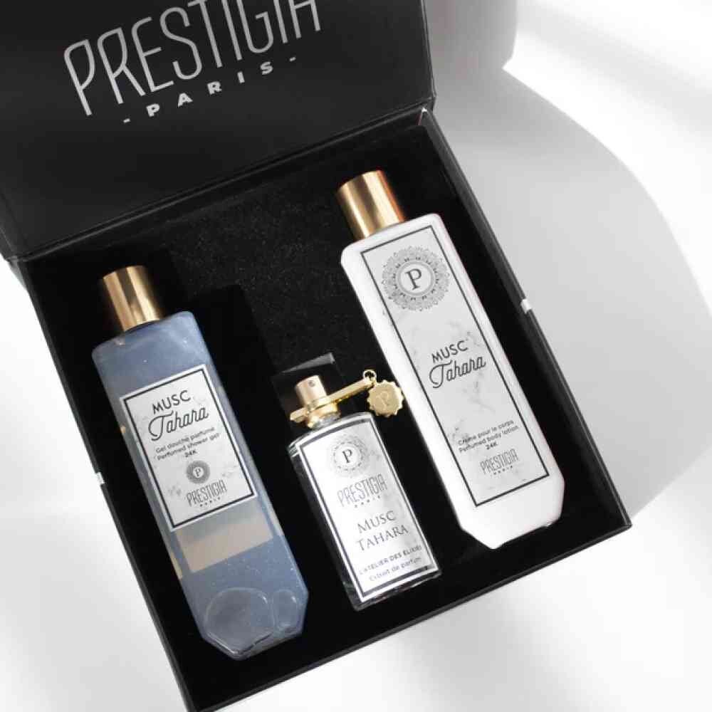 Prestigia Paris - Tahara Musk - Perfume Extract Set 50ml + Perfumed Shower Gel 200ml + Body Lotion 200ml