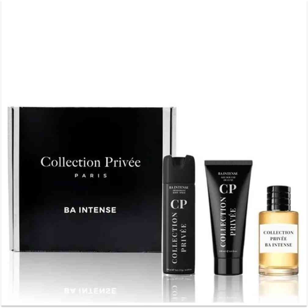 Private Collection - Intense Mixed Silver Wood Box Perfume 100ml + Deodorant 200ml + Shower gel 150ml