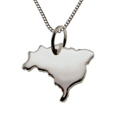 50cm necklace + Brazil pendant in solid 925 silver
