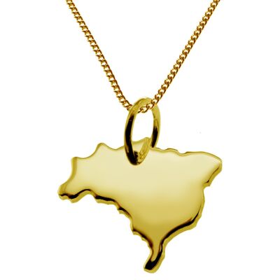 50cm necklace + Brazil pendant in 585 yellow gold