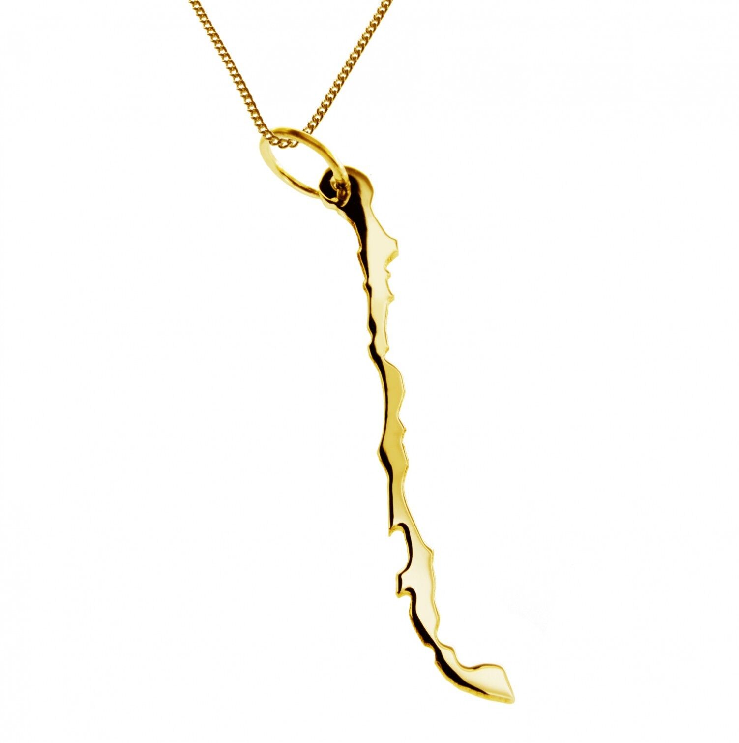 Collana 50cm + ciondolo Cile in oro giallo 585