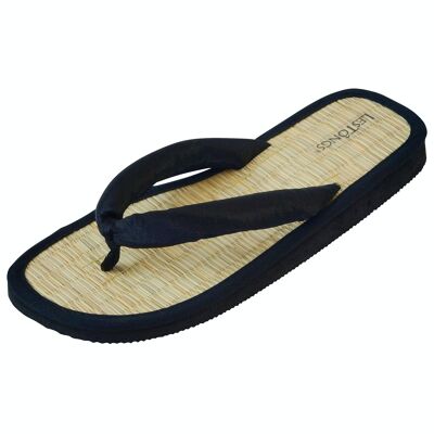 Cinnamon slippers LesTôngs Kyoto black