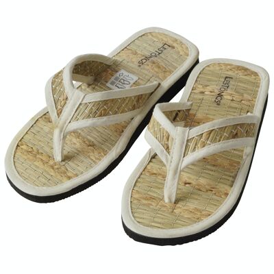 Cinnamon slippers LesTôngs big toe white