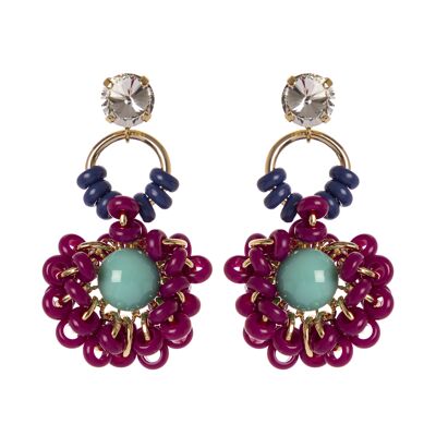 Hoop earrings and Anemone flower
