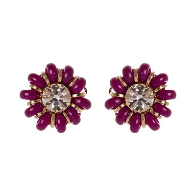 Anemone flower earrings - 4
