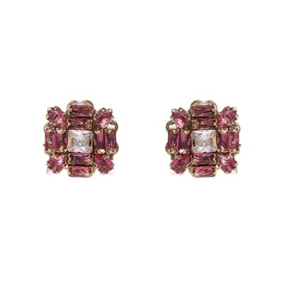 Comet crystal flower earrings - 3