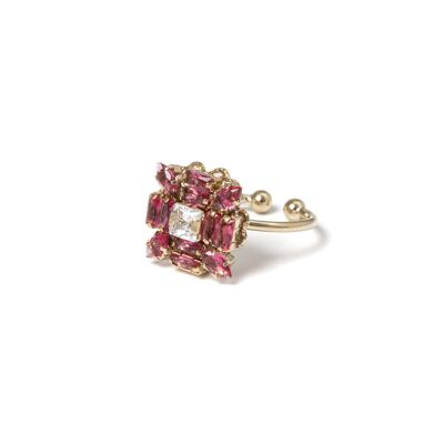 Comet crystal flower ring - 3