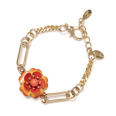 Chain bracelet and Cydonia flower