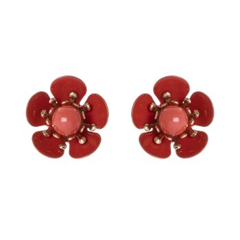 Boucles d'oreilles fleur Cydonia - 2 1