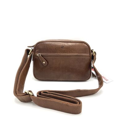 Brand Basile, Genuine Leather Crossbody Bag, for men, art. BA3543TI.392