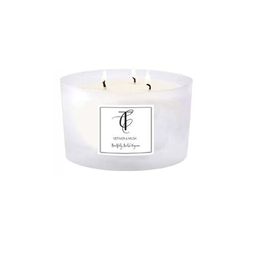 Pastels - Vetiver & Musk 3 Wick Candle