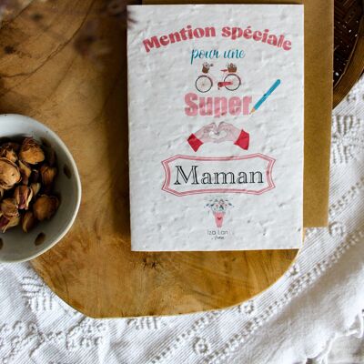 double special mention planting card for a super mom