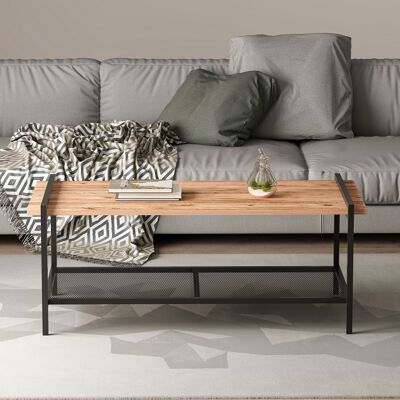 Coffee table Lara with metal feet Atlantic walnut 9109