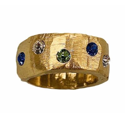 Anello Aurora Boreale - Placcatura in oro