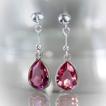 Boucles d'Oreilles Rosé Cristallin 1