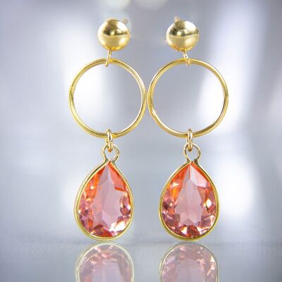 Boucles d'oreilles en cristal de saphir