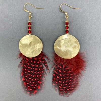 Red Pheasant Earrings