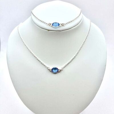 Necklace and bracelet - Blue