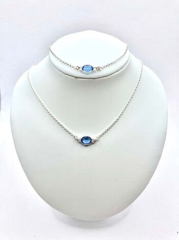 Collier et bracelet - Bleu 1