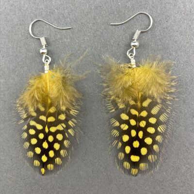 Colors Rooster Earrings - Yellow