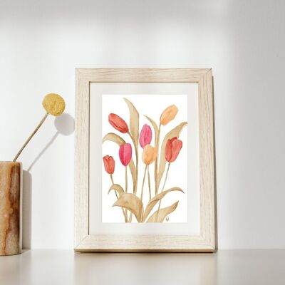 Acuarela "Tulipanes" - Impresión / Póster / Tarjeta