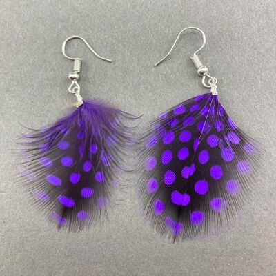 Rooster Colors Earrings - Purple