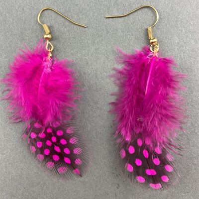 Rooster Colors Earrings - Pink