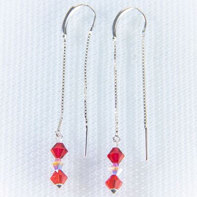 Boucles d'oreilles double chaîne 2