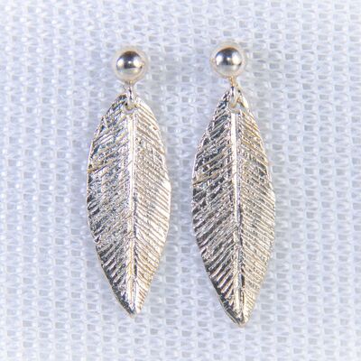 Large feather earrings