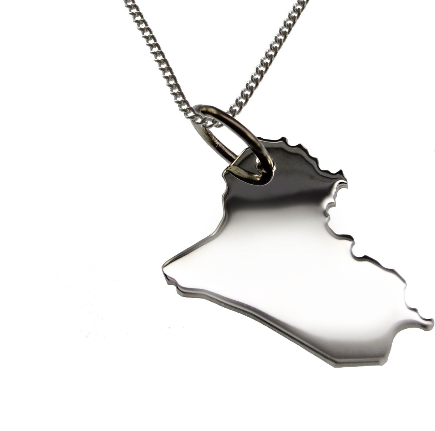 Collana 50cm + pendente Iraq in argento massiccio 925