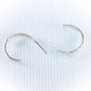 Boucles d'oreilles créoles en argent 2