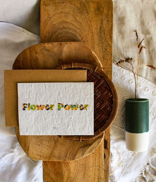 Carte à planter double Flower Power