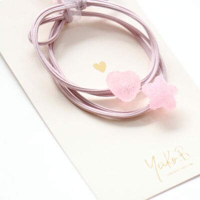 Hair ties and bracelet for children - Candy Love